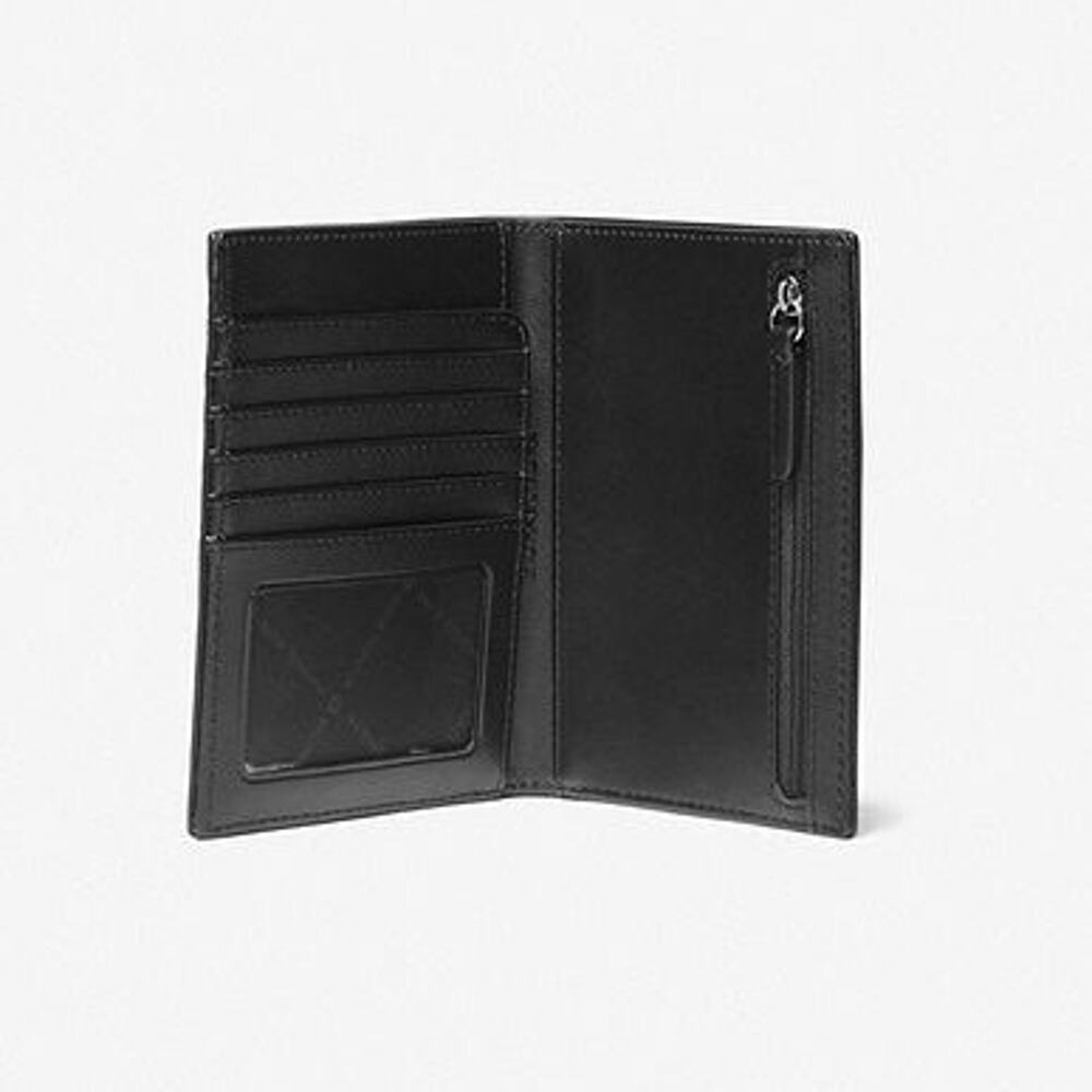 Michael Kors Passport Wallet Jet Set MK Stripe Signature Black Multi - Picture 4 of 4